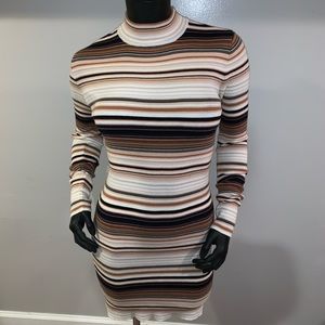 Striped Sweater Dress Womens Medium Forever 21